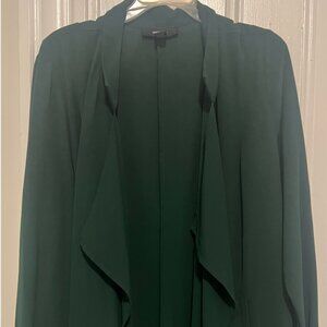 Emerald green, long sleeve duster cardigan